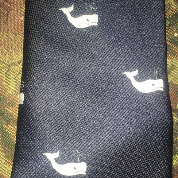 Other - Pintail Men Blue Tie with White Whales